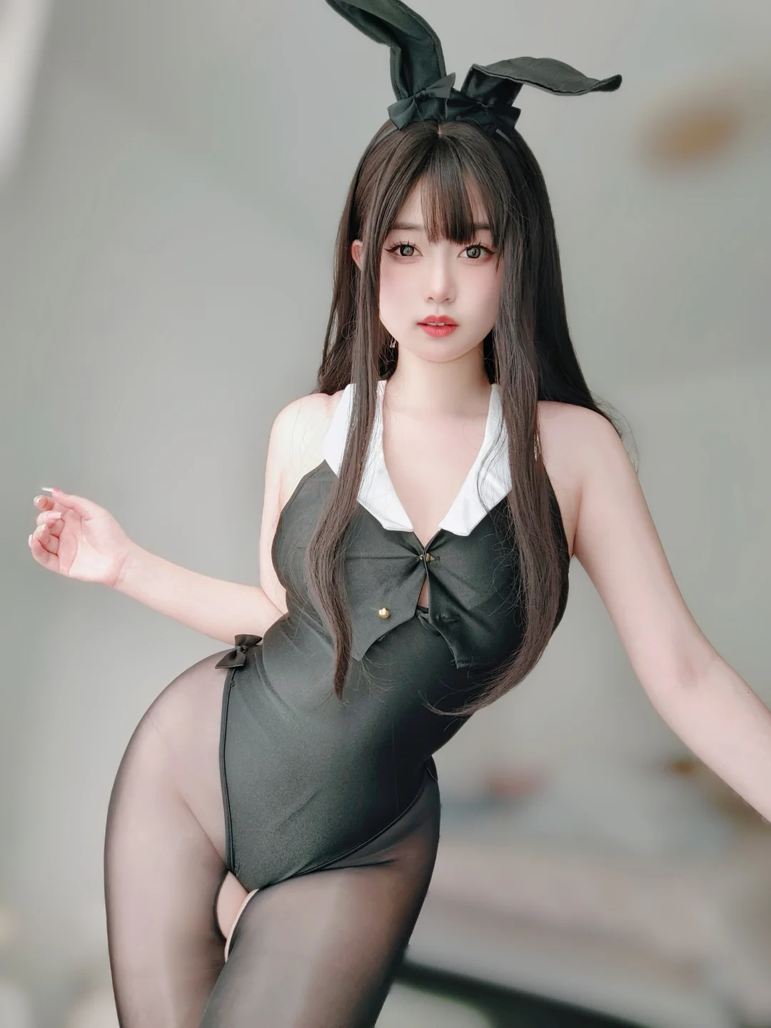 女主K - 黑丝兔女郎 [102P-352MB] tg@simisebaisi 【丝足阁】004.webp